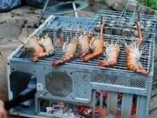 电脑主机烤龙虾
