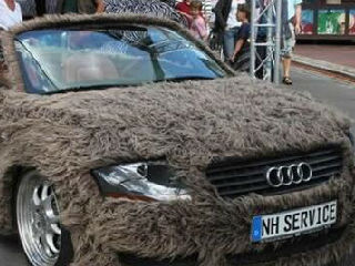 穿外套的奥迪车