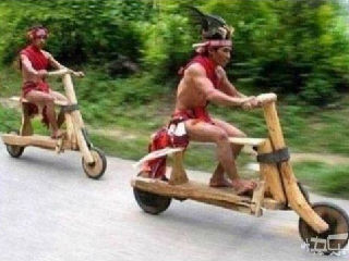 印第安人自制木头电单车
